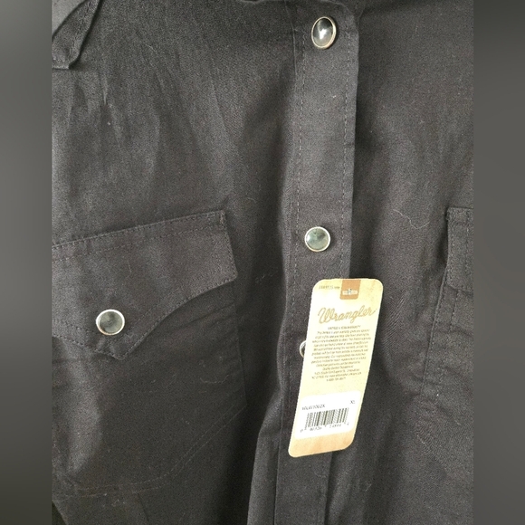 NWT Wrangler Western Fashion Long Sleeve Solid Top Mens Size XL Cowboy - Picture 3 of 8
